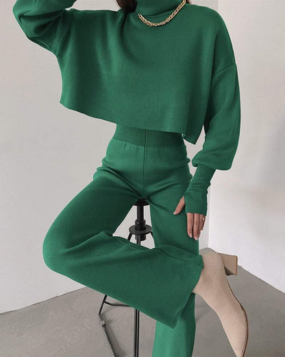 Casual Suit High Collar Loose Long Sleeves