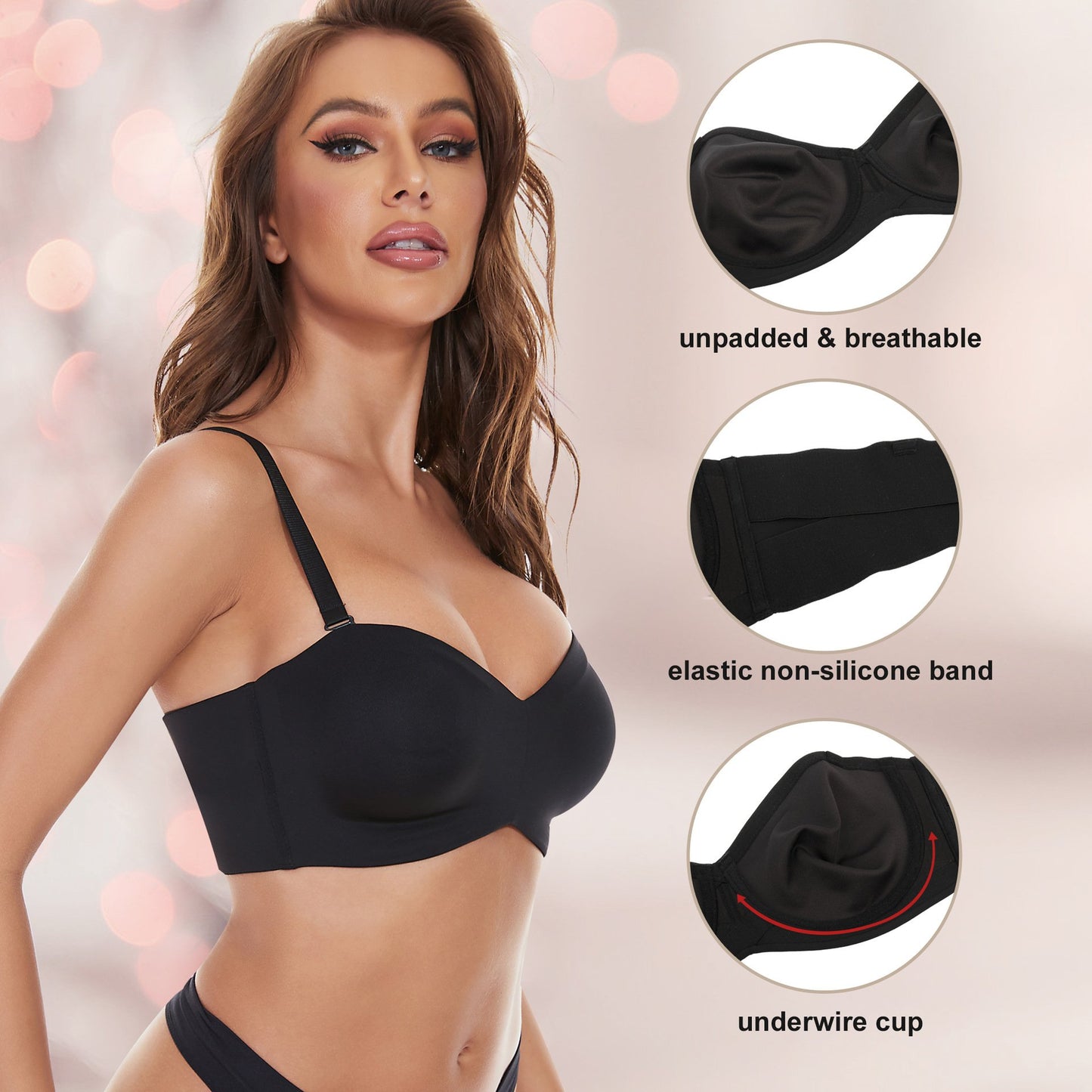 Removable push-up bra