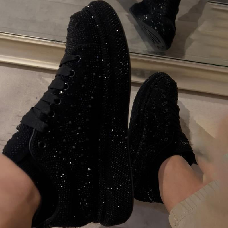 Rhinestone Sparkle Platform Sports Casual Shoes Women's Sneakers