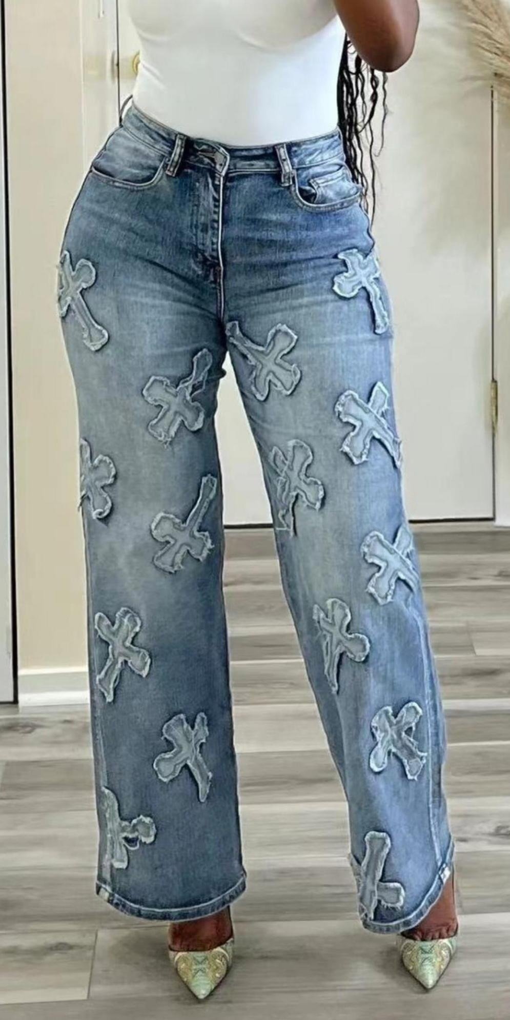 New style tassel straight jeans