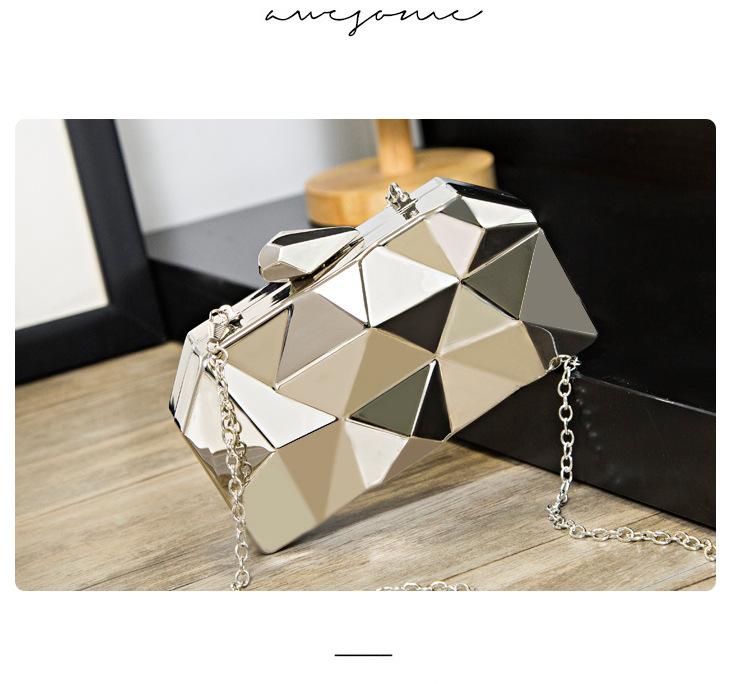 Evening Metal Chain Shoulder Bag