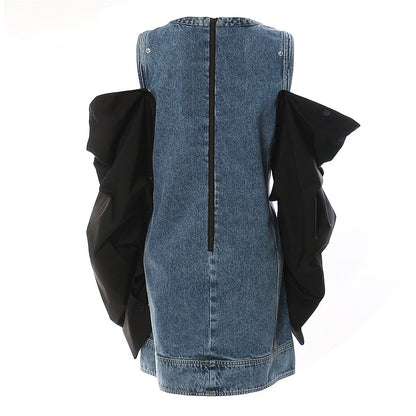 Removable Stylish Denim Short Dress