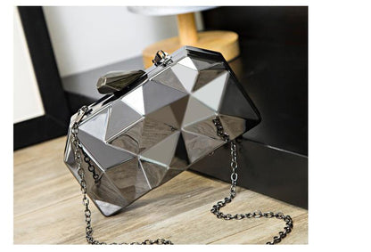 Evening Metal Chain Shoulder Bag