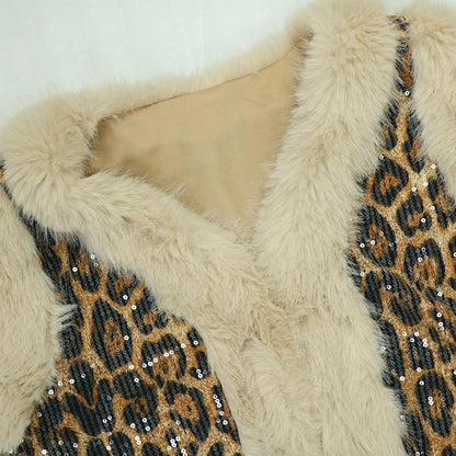 Stunning Leopard Sequin Warm 2pc Set