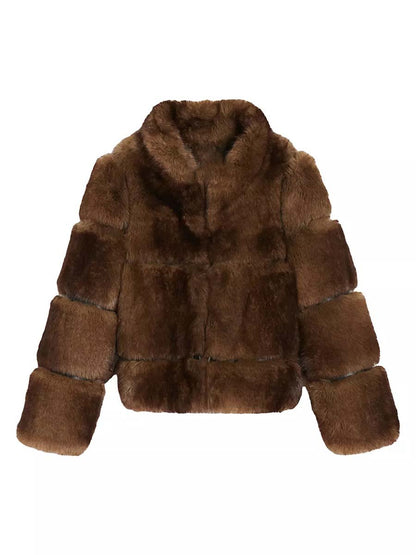 Fashion Faux Fox Fur Short Coat