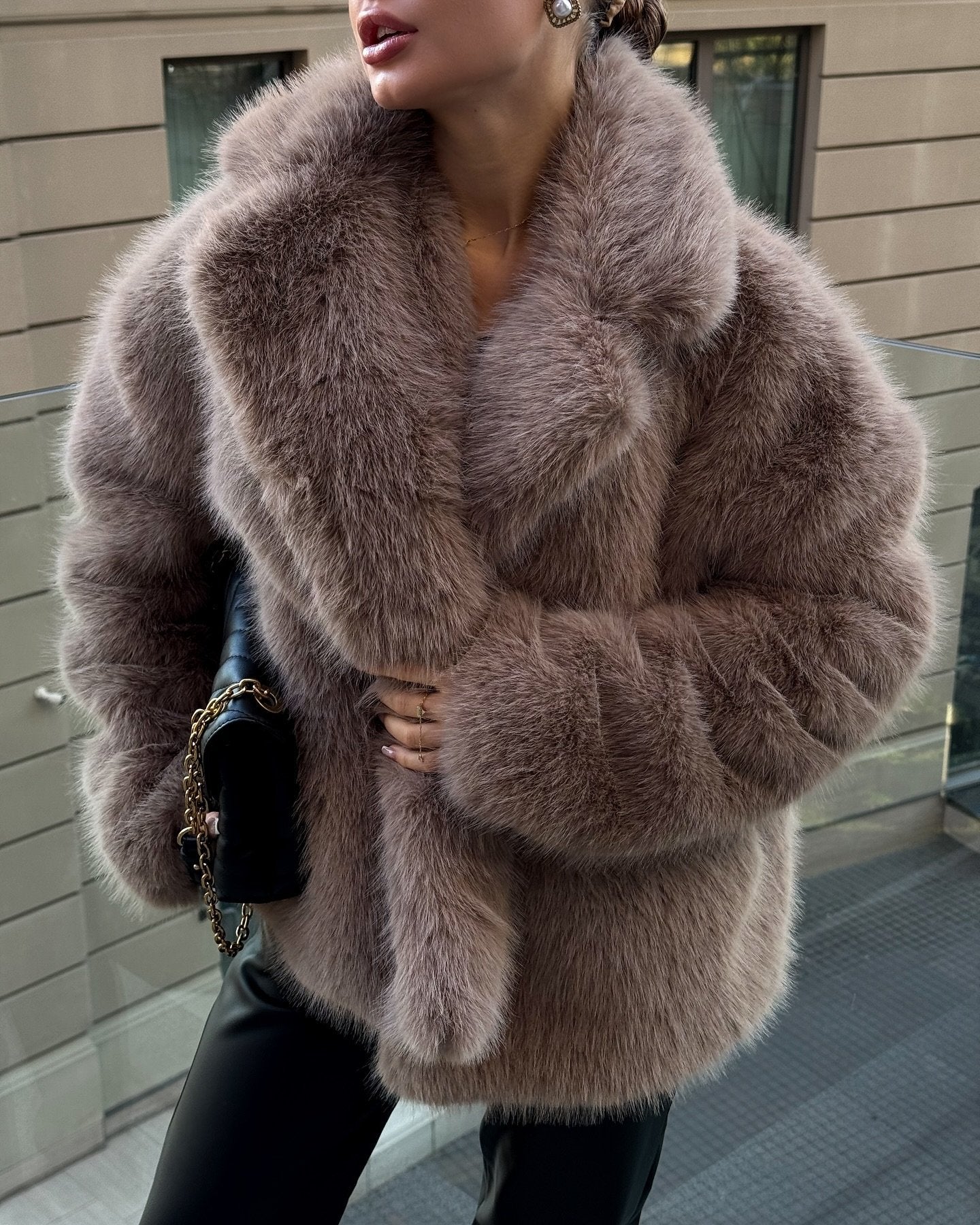 Chic Comfy Eco-friendly Fur Jacket