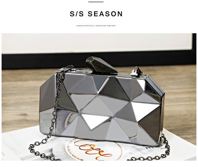 Evening Metal Chain Shoulder Bag