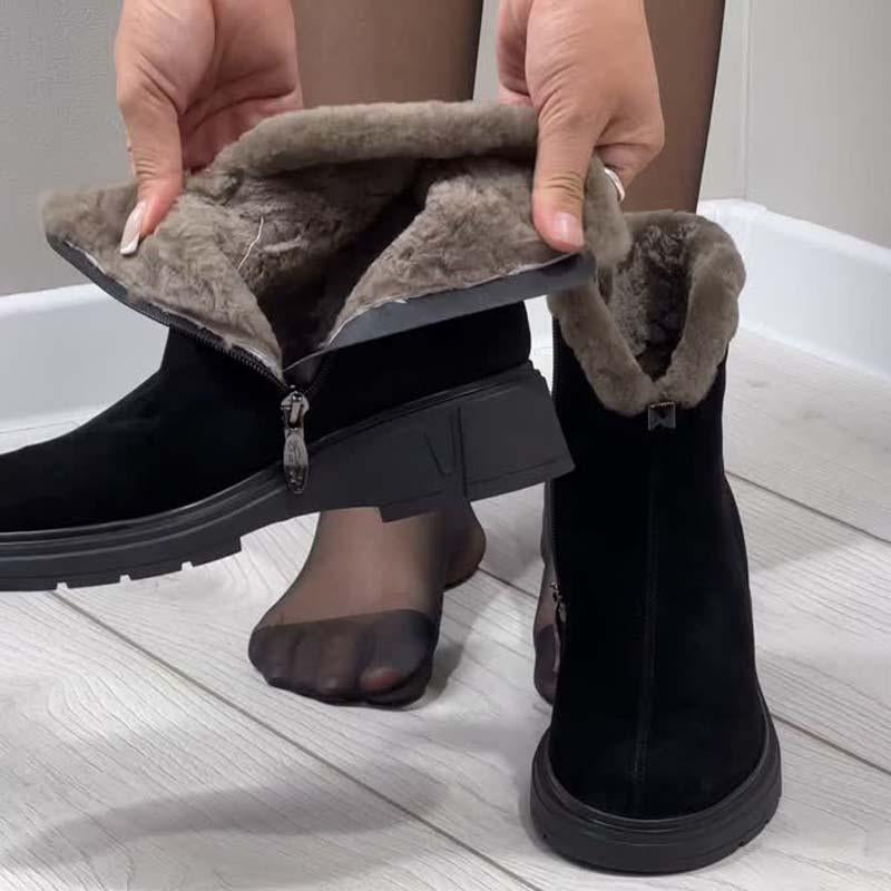 Zip-Side Fleece-lined Martin Boots