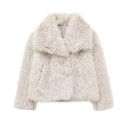 Eco Fur Bomber Jacket Coat