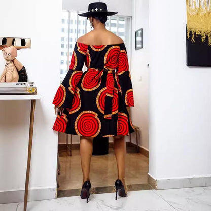 Printed A-line Dress