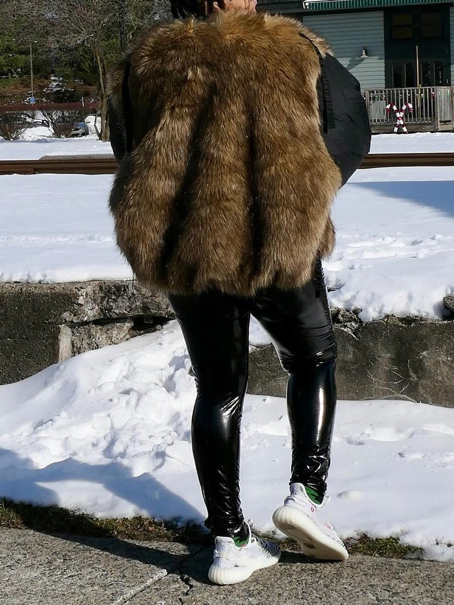 Green Fur On Both Sides Bomber Jacket