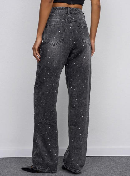 Retro Dazzle Rhinestone Jeans