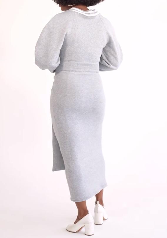 Grey Casual Sweater Dress