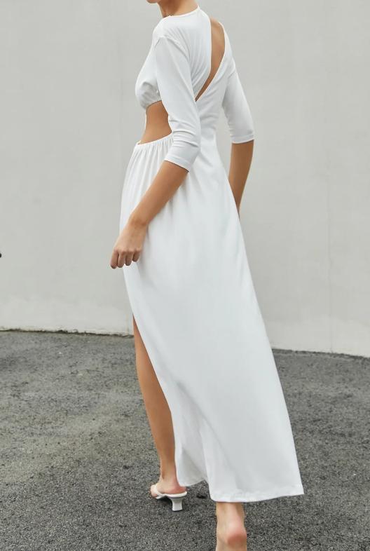 Stylish Irregular Split Dress