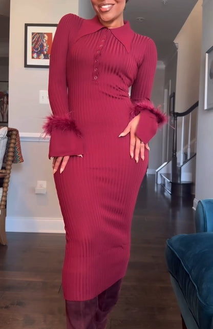 Sexy knitted dress