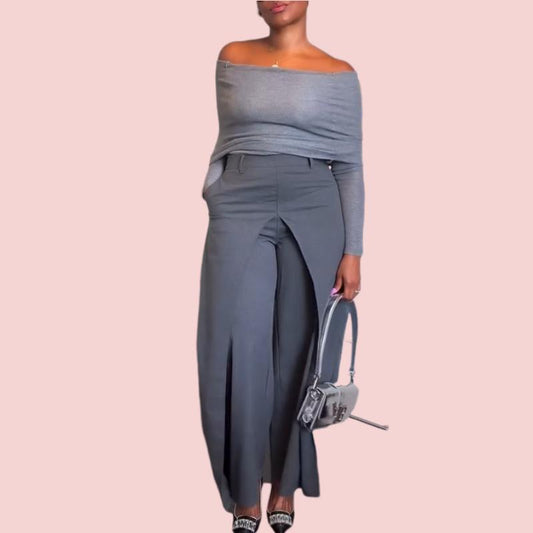 Interlocking Casual Wide Leg Pants