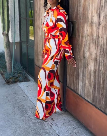 Colorful printed jumpsuit