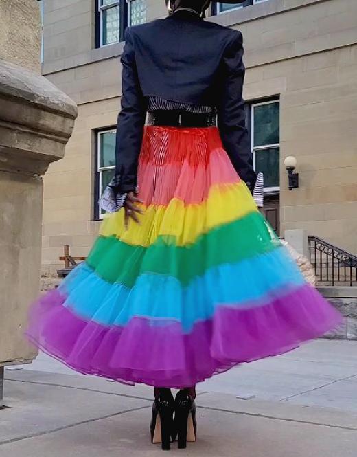 Rainbow Mesh Tutu Skirt