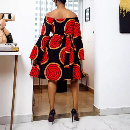 Printed A-line Dress