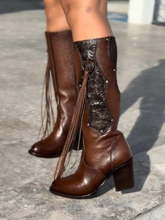 Newest Western Tassel Cowboy Boots B01