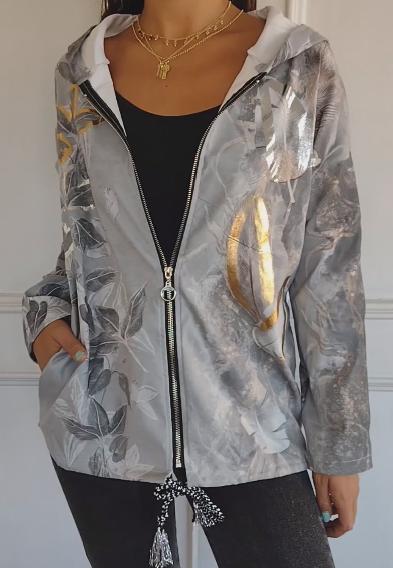 Glossy Printed Jacket【Free Shipping】