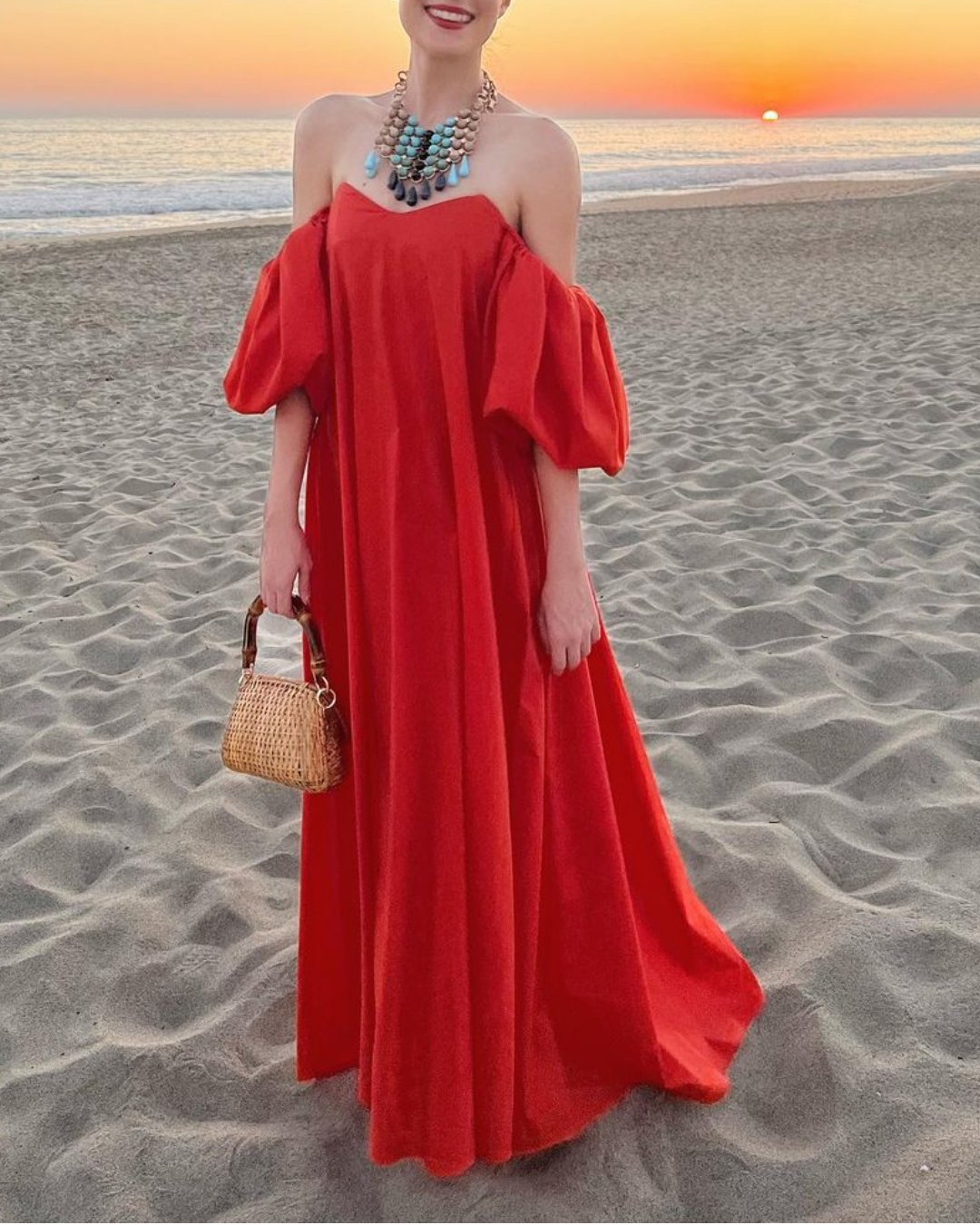 Elegant Red Evening Dress