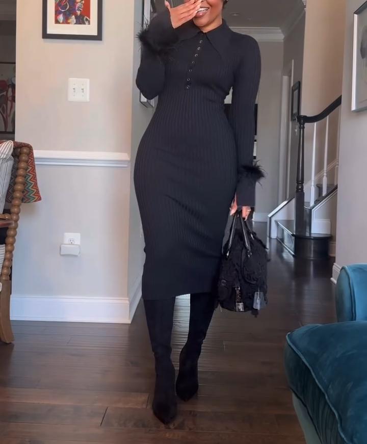 Sexy knitted dress