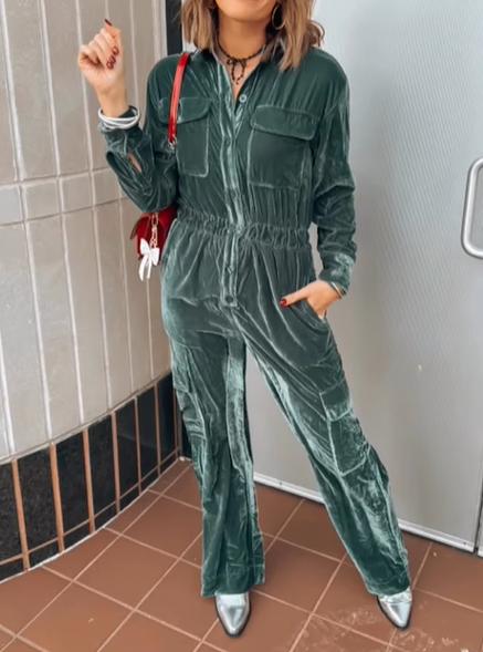 The Cargo Velvet Jumpsuit