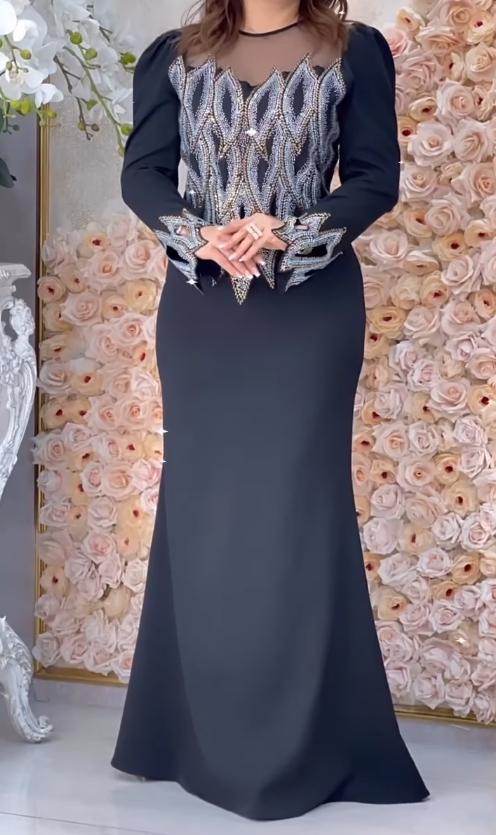 Shiny Hot Diamond Long-sleeved Dress Suit