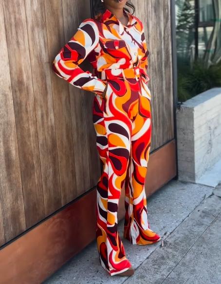 Colorful printed jumpsuit