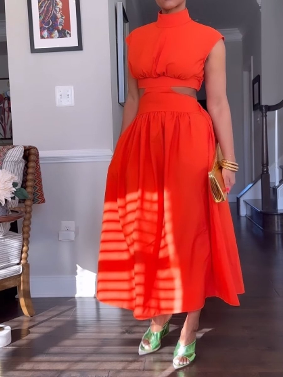 Colorful Sweet Midi Dress