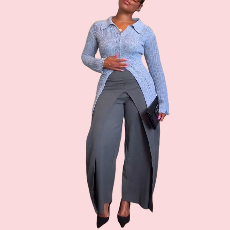 Interlocking Casual Wide Leg Pants